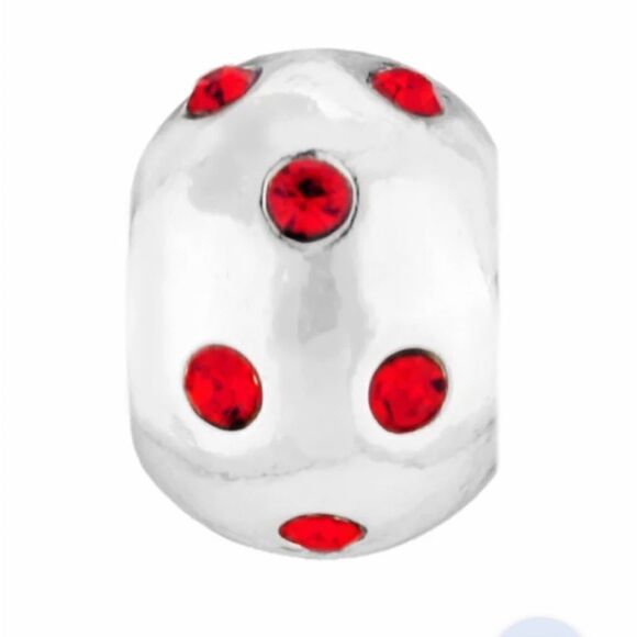 Brighton Mini Dottie Bead Black/Silver and Red/Silver Set of 2 NWOT - Picture 3 of 3